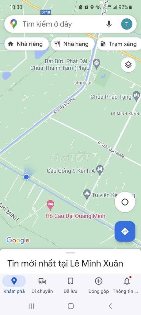 Bán xưởng 1.000m2 mặt sau KCN Lê Minh Xuân. Giá tốt