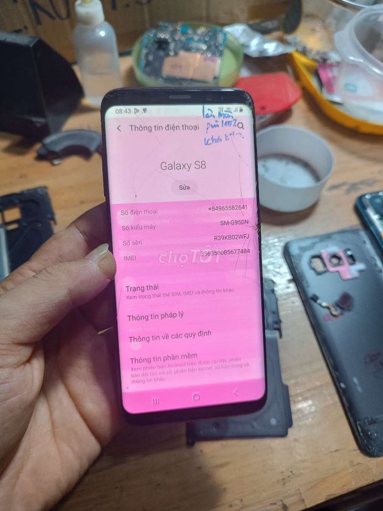 Samsung Galaxy S8 màn ám,dùng Dex OK. Mua bán Điện thoại tại Thành phố Thuận An Bình Dương được đăng bởi Đồ cũ Tuấn Phát  hình 1