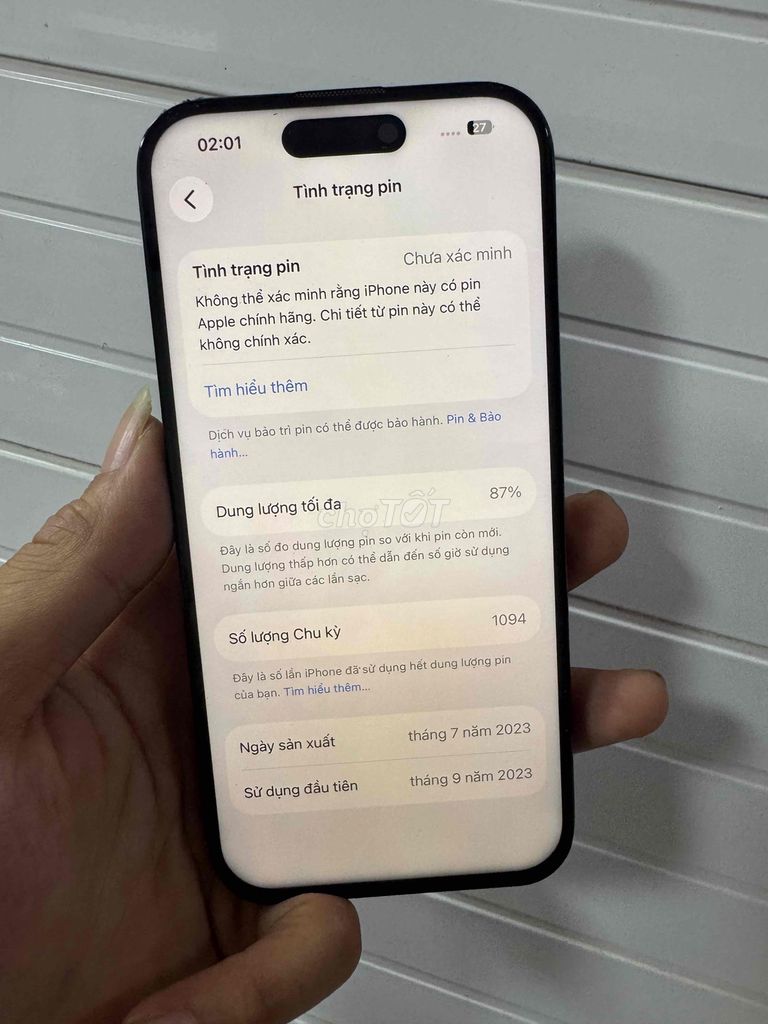 Apple iPhone 15 Pro 256GB Đen VN/A. Mua bán Điện thoại tại Thành phố Tân An Long An được đăng bởi mua xin alo no SMS hình 1