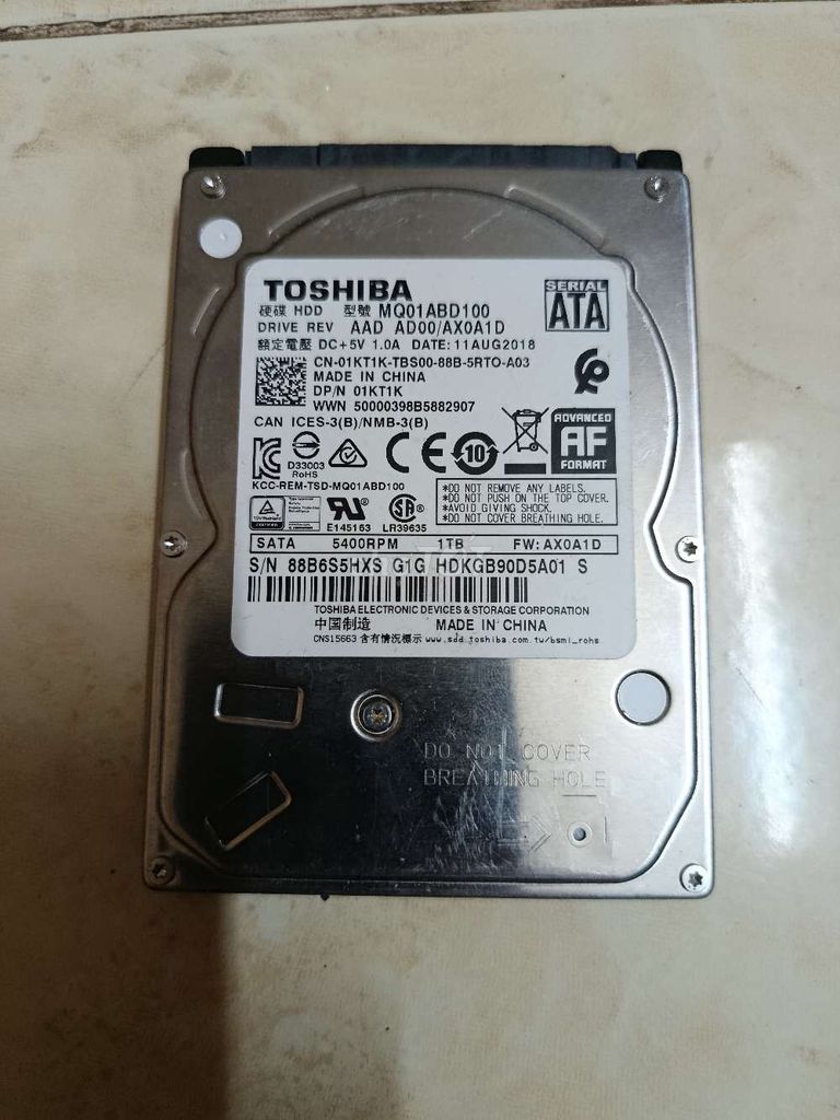 Ổ cứng HDD Toshiba 1tb mới ko hộp. Mua bán Linh kiện (RAM, Card...) tại Quận 5 Tp Hồ Chí Minh được đăng bởi do quang khang hình 1