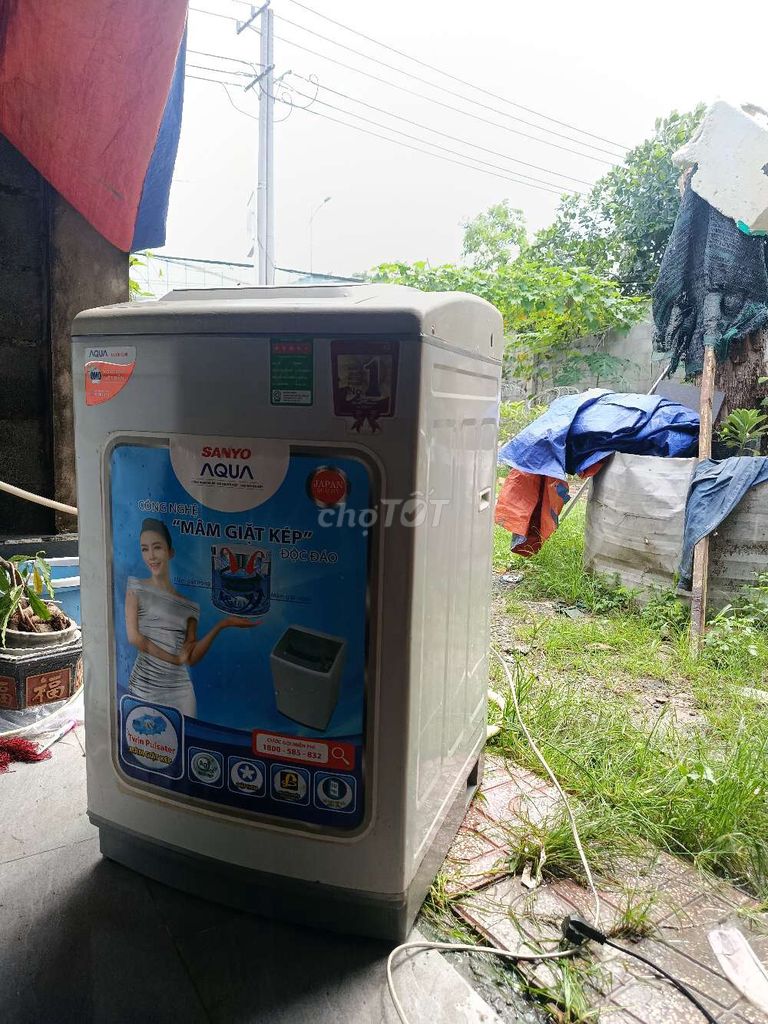 Máy giặt Sanyo 7kg Xám. Mua bán Máy giặt tại Thành phố Dĩ An Bình Dương được đăng bởi Truong Dinh hình 1