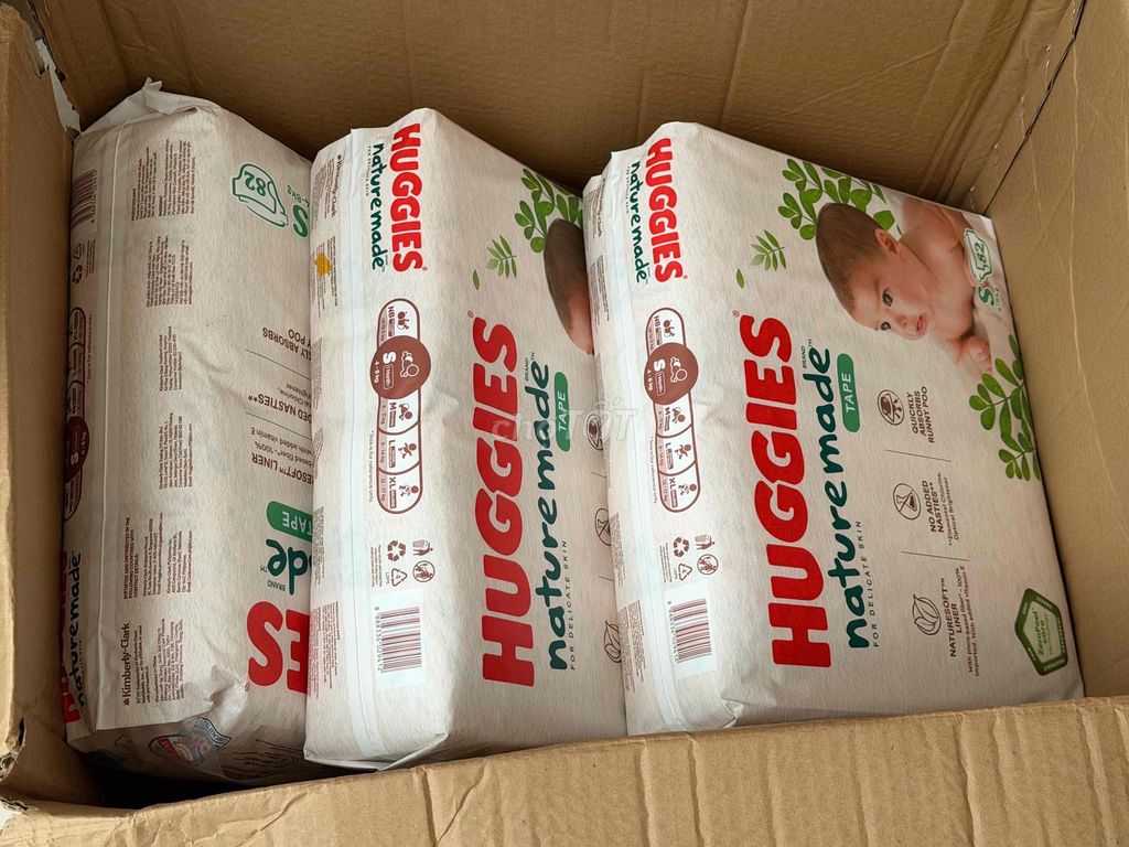 Tã dán Huggies Naturemade S. Mua bán Mẹ và bé tại Huyện Đức Hòa Long An được đăng bởi Trúc Đào Hồ hình 1