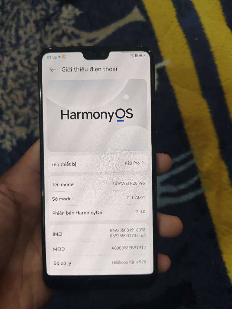 Huawei P20 Pro Đen 6/64g. Mua bán Điện thoại tại Quận Hoàng Mai Hà Nội được đăng bởi Nqhuy hình 1