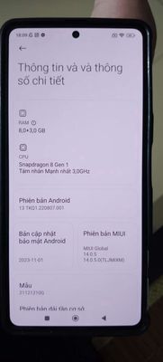 POCO F4 GT 8GB/128GB Bạc Snapdragon 8 Gen 1