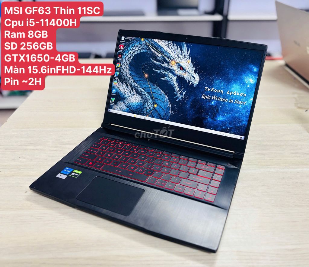 MSI GF63 Thin11SC i5-11400H/FHD/8GB/256GB/GTX 1650. Mua bán Laptop tại Quận Ninh Kiều Cần Thơ được đăng bởi Thành Đạt hình 1