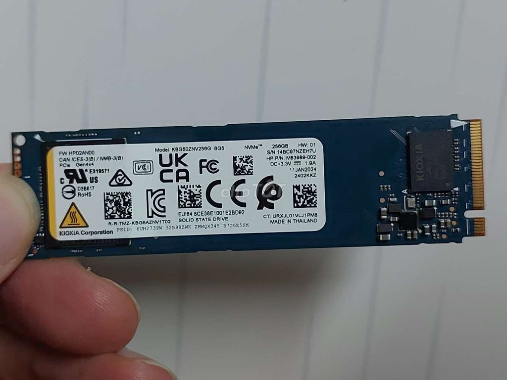 SSD 256GB Kioxia KBG5 NVMe Gen4 M.2 2280