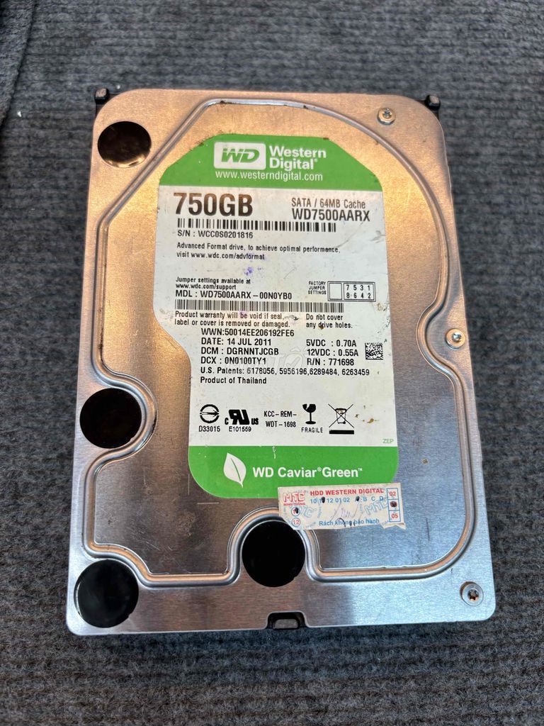 ✅Ổ cứng máy bàn HDD 750Gn WD GREEN lưu trữ ngon