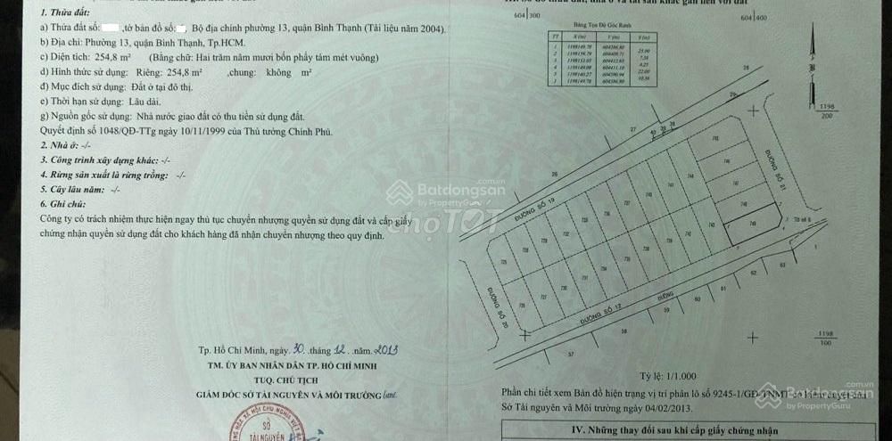 Đất biệt thự GÓC khu dân cư Bình Lợi, giá 23,5 tỷ TL , Diện tích 250m2