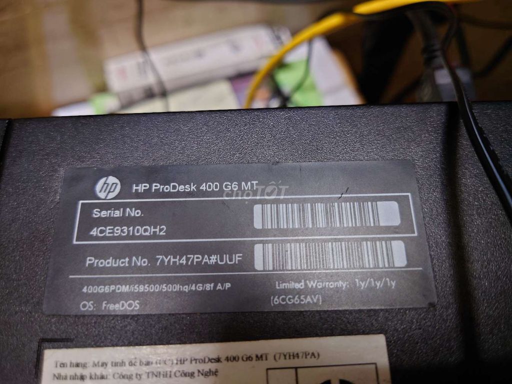 Thùng HP 400 G6 i5 9500/16GB/ssd 128/hdd 500