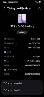 Samsung s22 5G. Mua bán Điện thoại tại Thành phố Vũng Tàu Bà Rịa - Vũng Tàu được đăng bởi bum