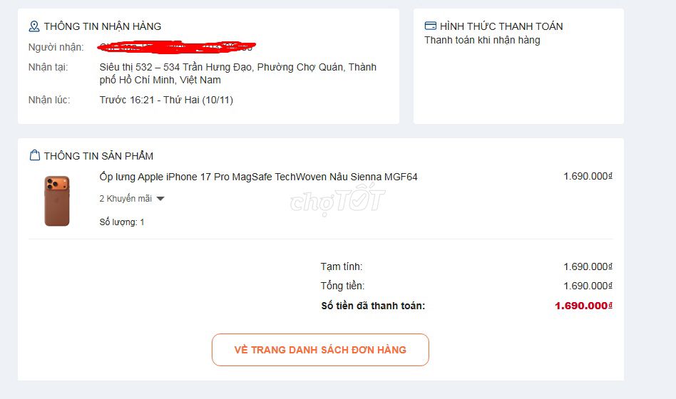 Ốp lưng Apple iPhone 17 Pro TechWoven Nâu MagSafe. Mua bán Phụ kiện (Màn hình, Chuột...) tại Quận 7 Tp Hồ Chí Minh được đăng bởi HTnar hình 1