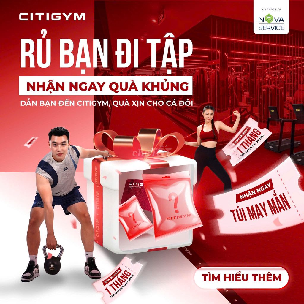 CITIGYM TẶNG BẠN THẺ TẬP MIỄN PHÍ TOÀN HỆ THỐNG