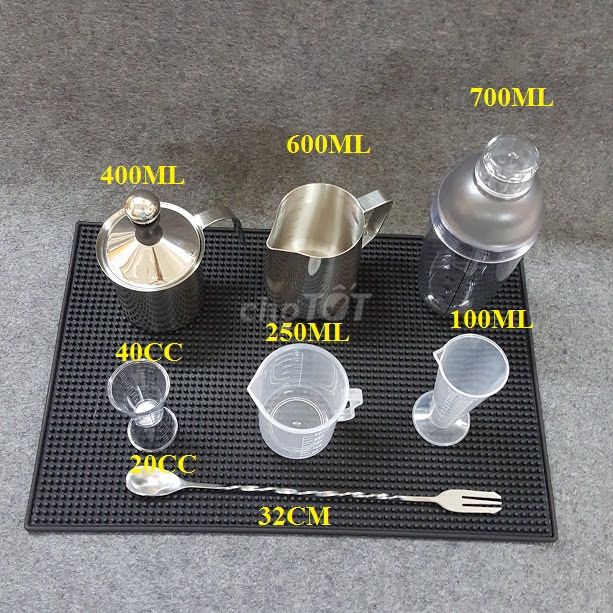 Combo 8 dụng cụ pha chế quầy cà phê, sinh tố, bar