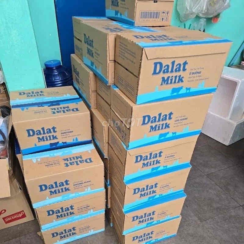 sữa tươi Dalatmilk 220ml không đường