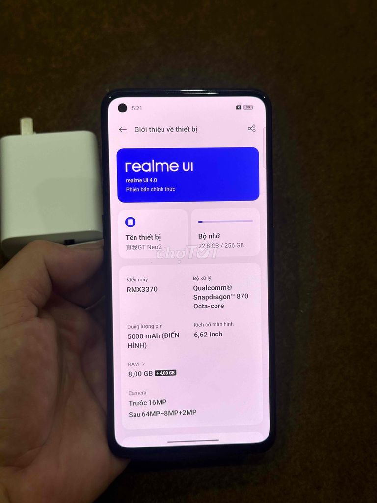 Realme GT Neo2, xanh, bản 8/256. Mua bán Điện thoại tại Quận Hoàng Mai Hà Nội được đăng bởi Yến Trang hình 1