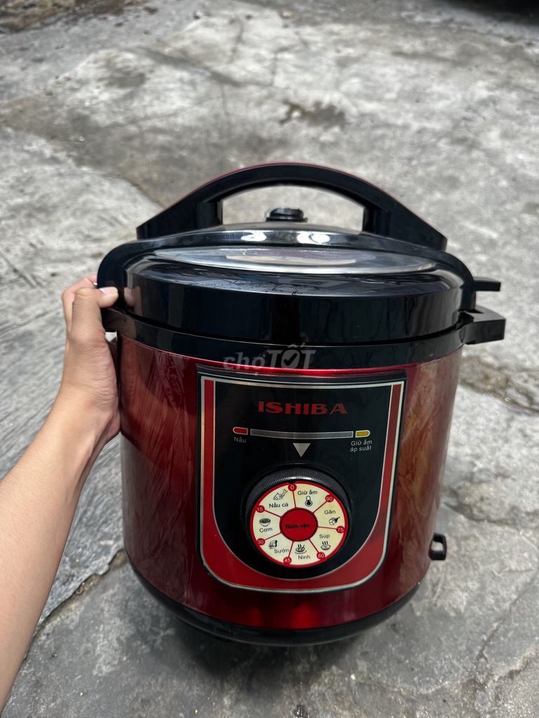 Nồi áp suất ISHIBA 5-6 lít Đỏ. Mua bán Bếp, lò, đồ điện nhà bếp tại Quận Tân Bình Tp Hồ Chí Minh được đăng bởi Ngân hình 1