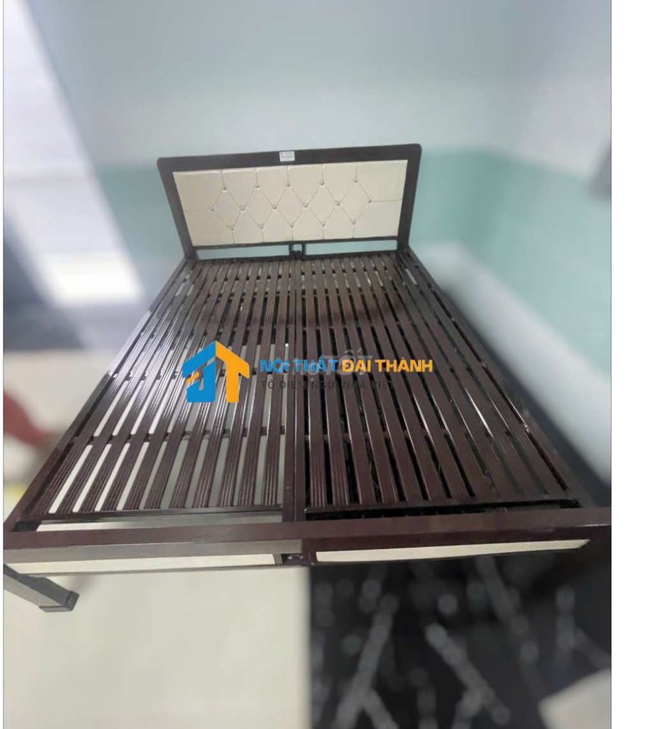 Giường sắt giả gỗ 1m8x2m-giá siêu rẻ-giao hàng HCM. Mua bán Giường, chăn ga gối nệm tại Quận Tân Phú Tp Hồ Chí Minh được đăng bởi Nội thất đại thành hình 1