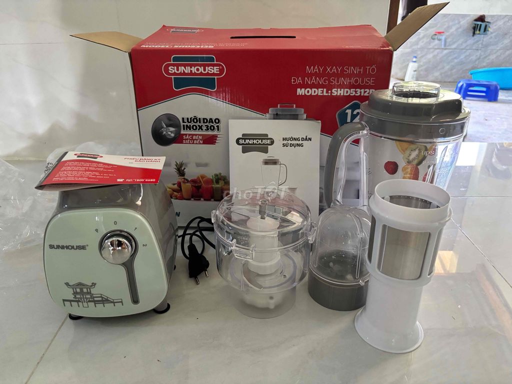Máy xay sinh tố Sunhouse Xám Inox. Mua bán Bếp, lò, đồ điện nhà bếp tại Huyện Phù Mỹ Bình Định được đăng bởi tSang hình 1
