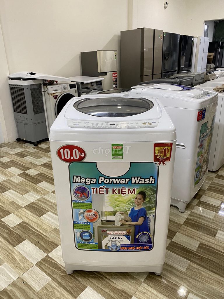 TOSHIBA 10KG RẤT ĐẸP 🥦GIẶT VẮT SẠCH ÊM BAOLẮP BH3T