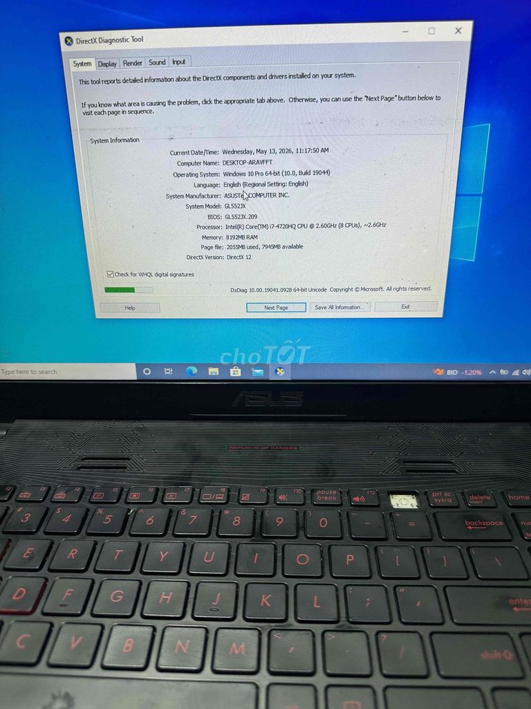 Laptop Asus gaminh i7 4720HQ 8gb/120gb VGa 950m. Mua bán Laptop tại Quận 12 Tp Hồ Chí Minh được đăng bởi HoàngNhân hình 1