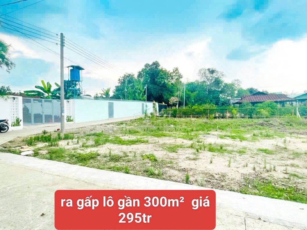 Chủ ngộp ra gấp lô 300m2 giá 295tr sẵn thổ cư