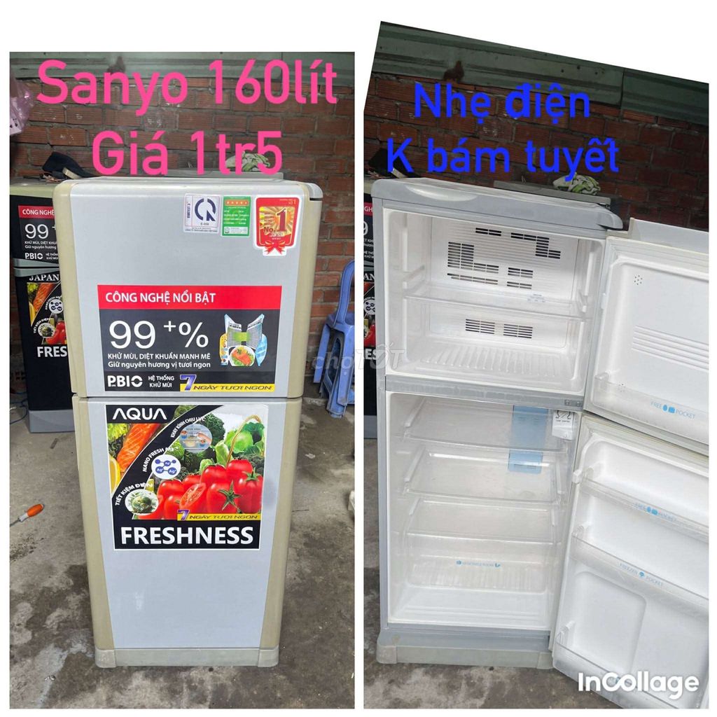 Tủ lạnh Sanyo 160 lít Xám Không đóng tuyết. Mua bán Tủ lạnh tại Thành phố Thủ Đức Tp Hồ Chí Minh được đăng bởi Quốc hình 1