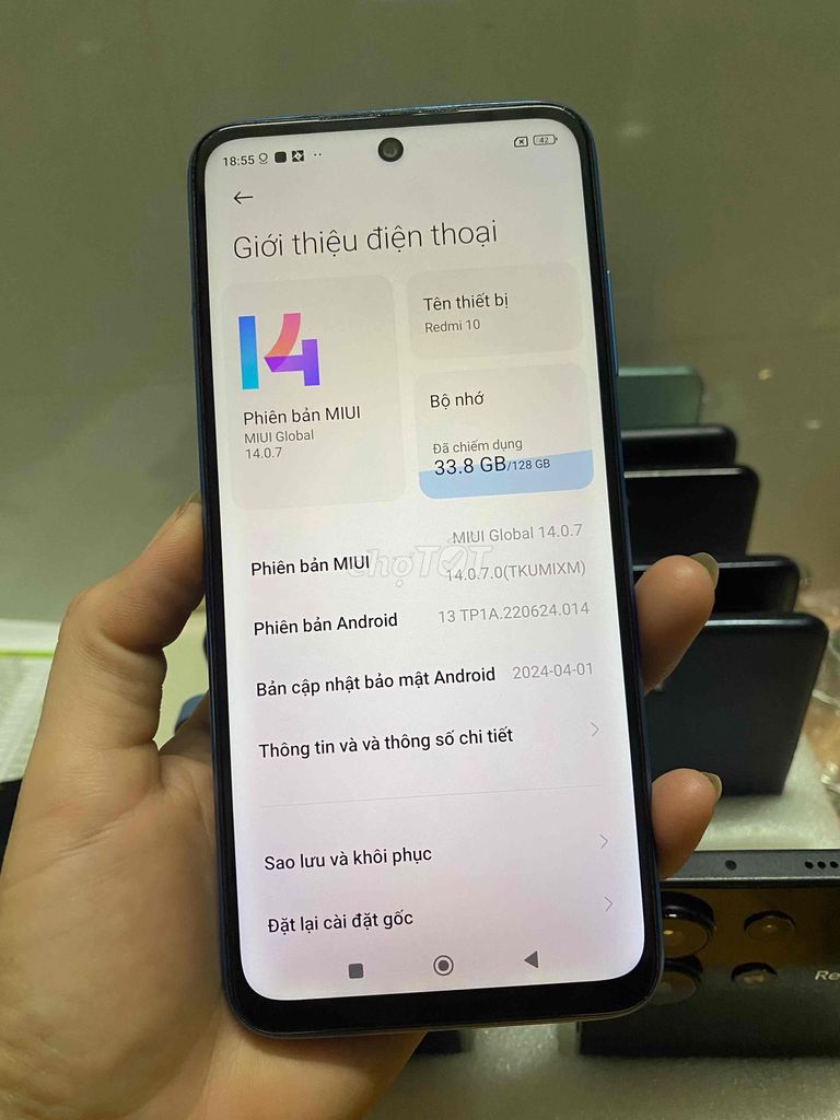 Xiaomi Redmi 10 6GB/128GB Zin full chức năng. Mua bán Điện thoại tại Huyện Củ Chi Tp Hồ Chí Minh được đăng bởi Linh hình 1