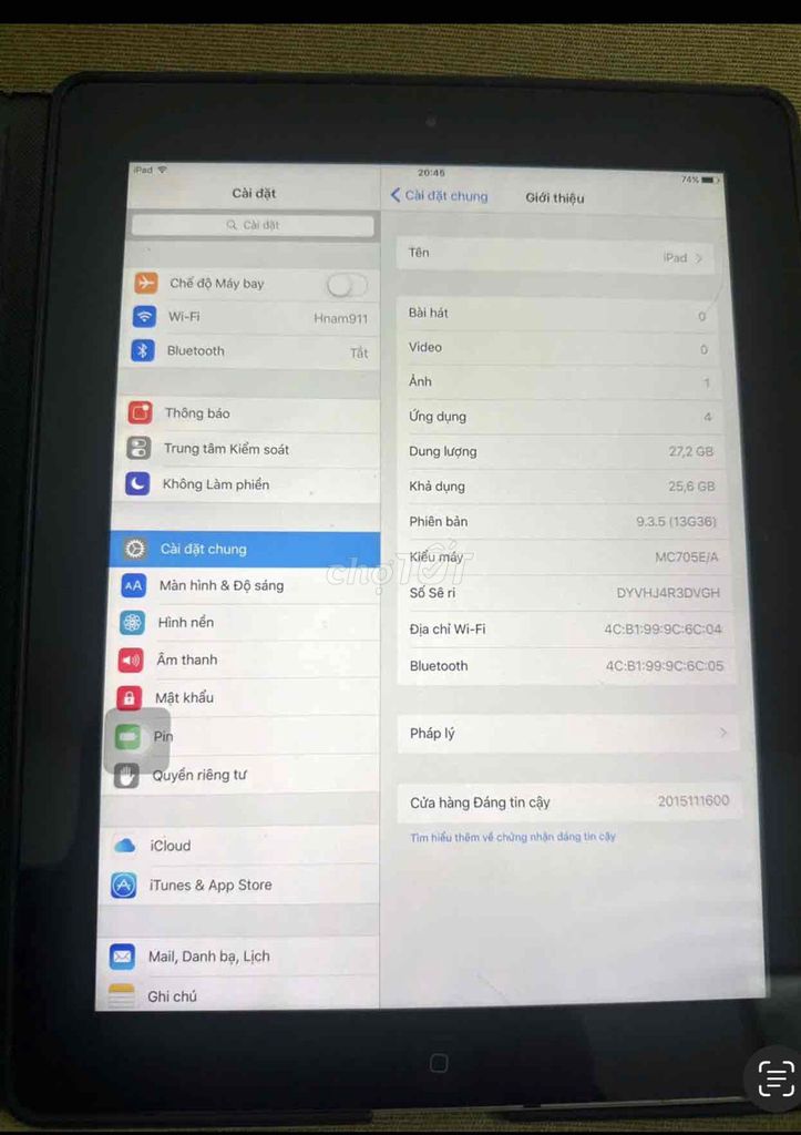 Máy tính bảng iPad Đen Đã sử dụng. Mua bán Máy tính bảng tại Huyện Đan Phượng Hà Nội được đăng bởi Huy Phan Văn hình 1