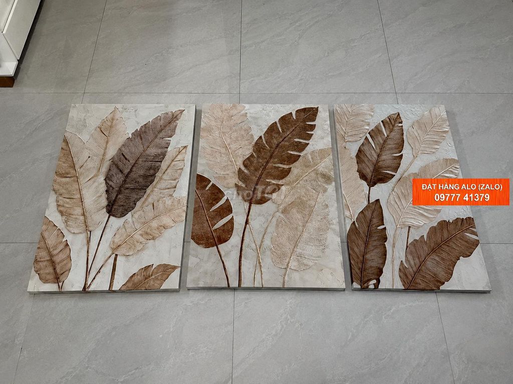 Tranh treo tường Lá cây Nâu Vải canvas. Mua bán Đồ sưu tầm, đồ cổ tại Quận Hà Đông Hà Nội được đăng bởi Xưởng Tranh Đẹp hình 1