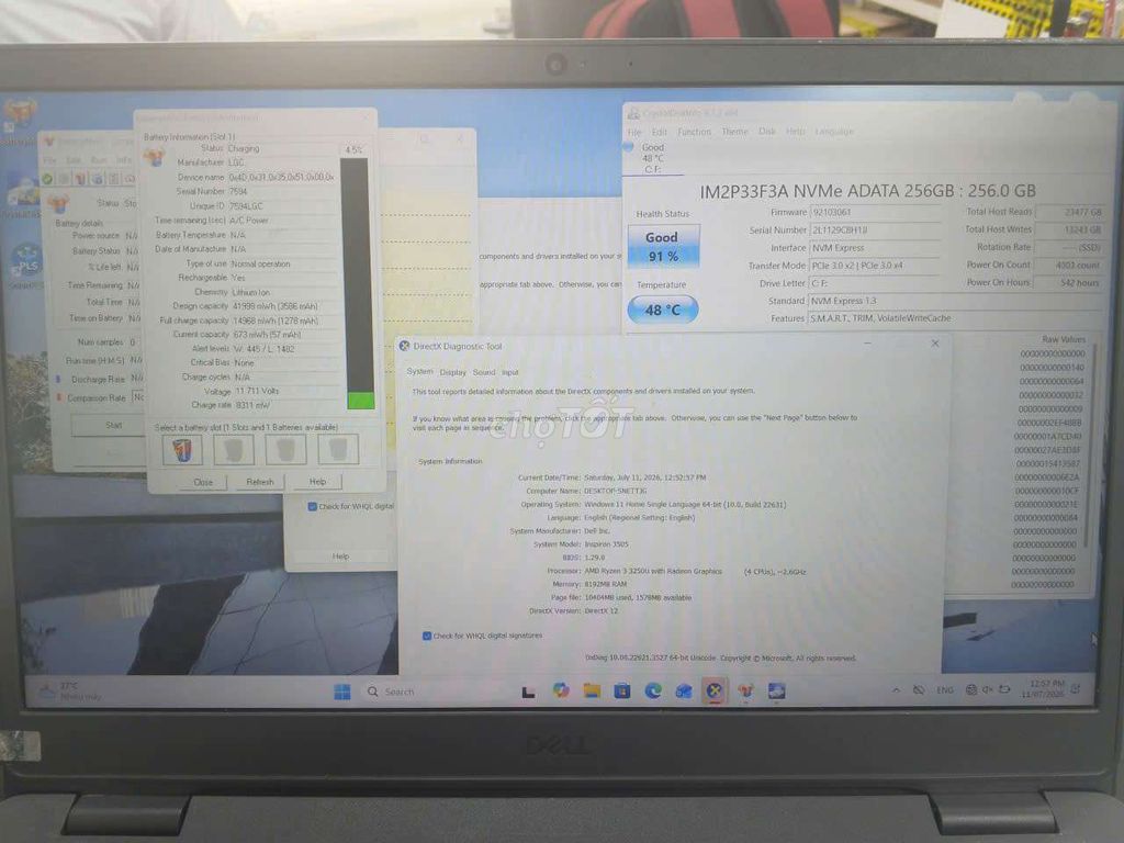 Dell Inspiron 3505 R3-3250U 8GB/256GB SSD Đen. Mua bán Laptop tại Quận Gò Vấp Tp Hồ Chí Minh được đăng bởi Chí Hướng Group  hình 1
