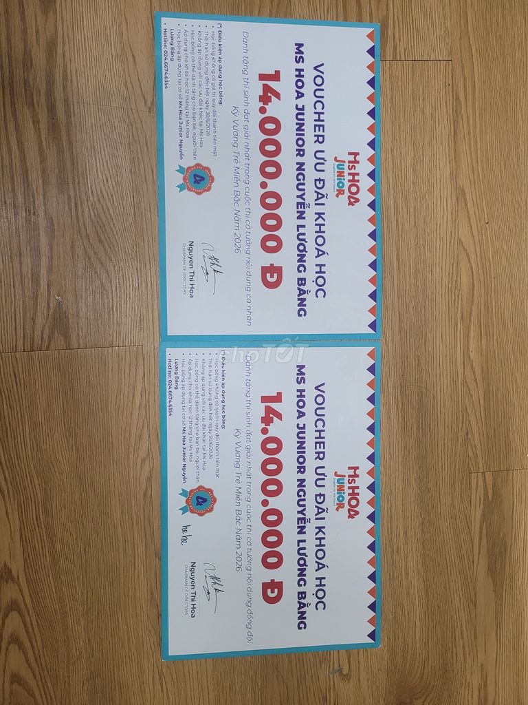 Voucher khóa học Ms Hoa Junior Nguyễn Lương Bằng. Dịch vụ tại Quận Bắc Từ Liêm Hà Nội được đăng bởi hoàng khôi hình 1