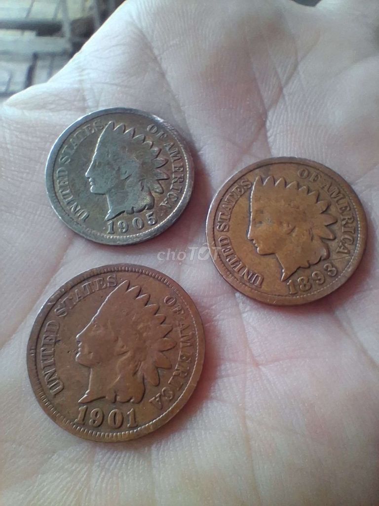 Đồng Mỹ One cent 1893, 1901, 1905. Mua bán Đồ sưu tầm, đồ cổ tại Thành phố Long Xuyên An Giang được đăng bởi THẢO LX hình 1