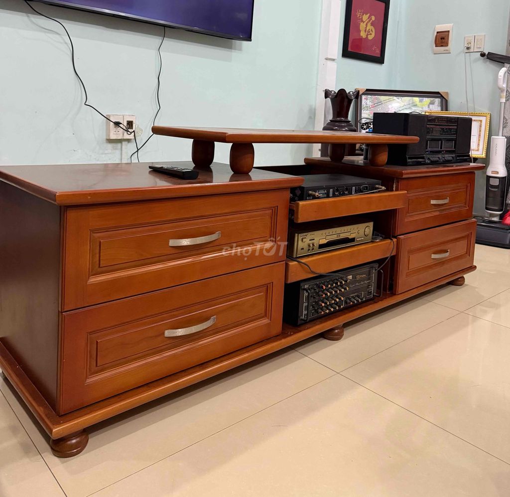 Kệ tivi Ván ép phủ vân gỗ Vân gỗ xoan đào 1m8-2m. Mua bán Tủ, kệ gia đình tại Thành phố Huế Thừa Thiên Huế được đăng bởi kiều hạnh hình 1