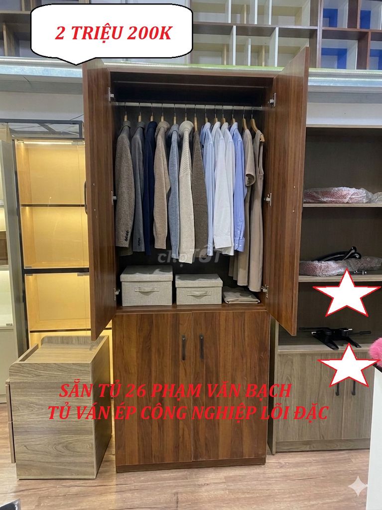 TỦ QUẦN ÁO MÀU CÁNH VÁN 80X190X50CM CÓ SẴN . Mua bán Tủ, kệ gia đình tại Quận Tân Bình Tp Hồ Chí Minh được đăng bởi CHUYÊN NỘI THẤT ĐÓNG TẠI XƯỞNG TÂN BÌNH  hình 1