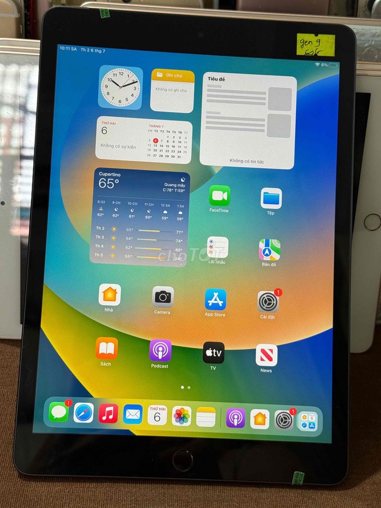 Apple iPad Gen 9 64GB Xám 4G + Wifi. Mua bán Máy tính bảng tại Quận Gò Vấp Tp Hồ Chí Minh được đăng bởi CỬA HÀNG IPHONE IPAD CHÍNH HÃNG hình 1