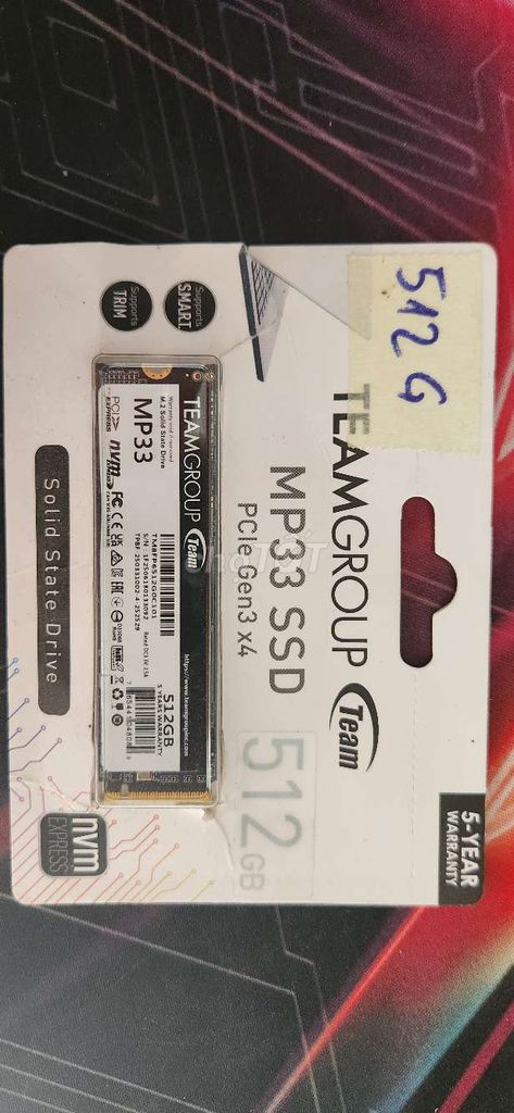 Ổ cứng SSD TEAMGROUP MP33 SSD 512GB. Mua bán Linh kiện (RAM, Card...) tại Huyện Long Hồ Vĩnh Long được đăng bởi Tuấn hình 1