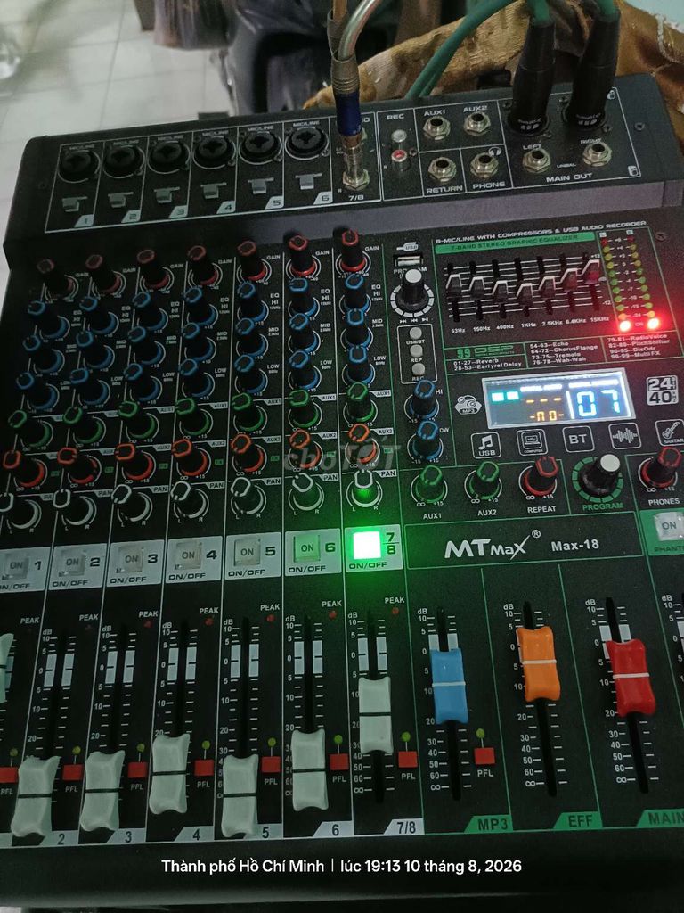 Bàn trộn âm thanh MTMAX Max-18 Đen 18 kênh. Mua bán Tivi, Âm thanh tại Huyện Bình Chánh Tp Hồ Chí Minh được đăng bởi Phụng  hình 1