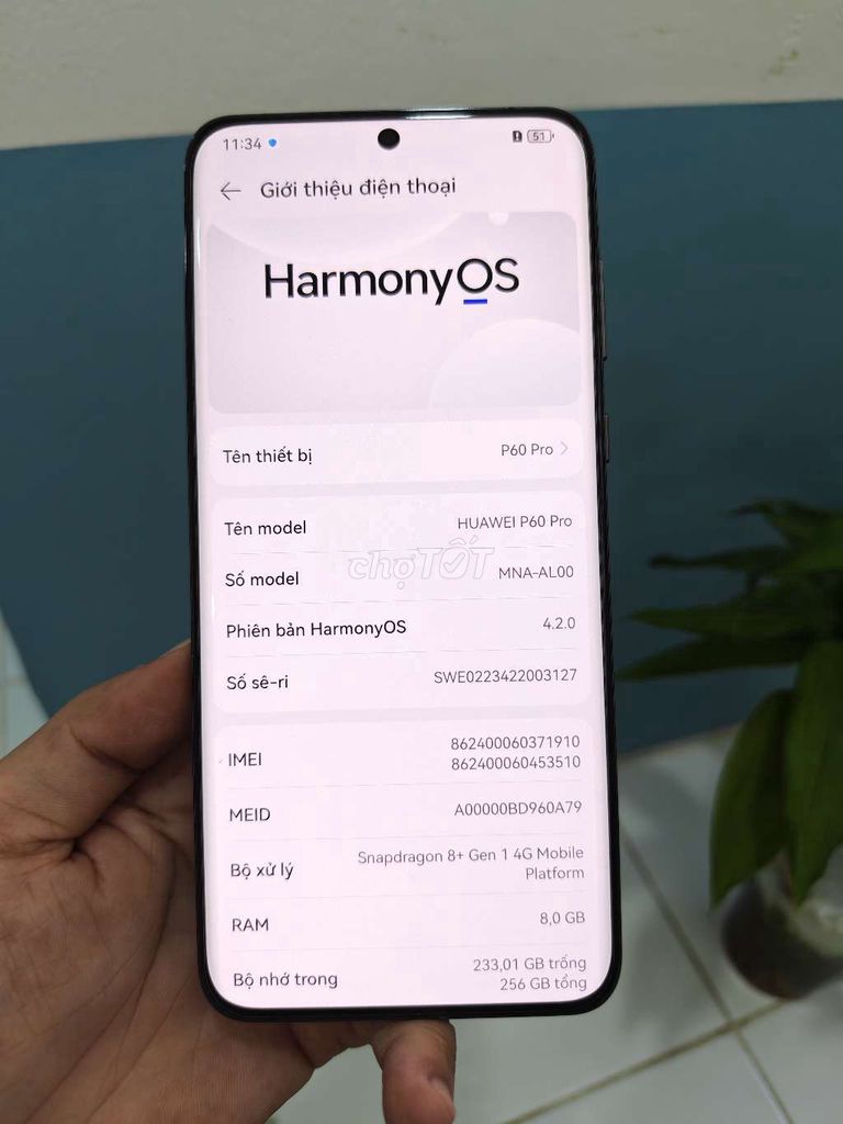 Huawei P60 Pro 8/256GB Pin 95. Mua bán Điện thoại tại Quận Gò Vấp Tp Hồ Chí Minh được đăng bởi Tuyết hình 1