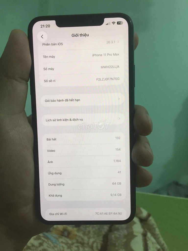iPhone 11 Pro Max 64GB Xám. Mua bán Điện thoại tại Huyện Bình Xuyên Vĩnh Phúc được đăng bởi pig 123 hình 1
