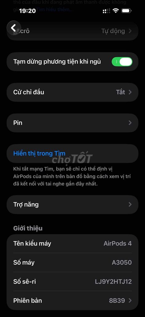 Tai nghe Apple AirPods 4 Trắng 99%. Mua bán Tivi, Âm thanh tại Thành phố Biên Hòa Đồng Nai được đăng bởi Nguyễn Minh Hiếu hình 1