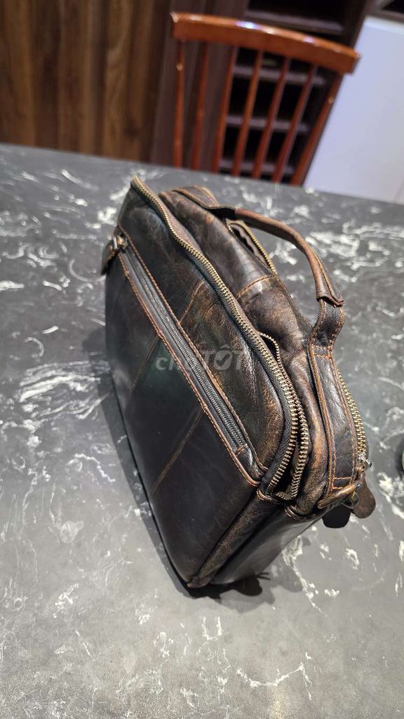 Cặp da thật Nâu 28cm x 22cm. Mua bán Túi xách tại Quận Cầu Giấy Hà Nội được đăng bởi Đạt hình 1