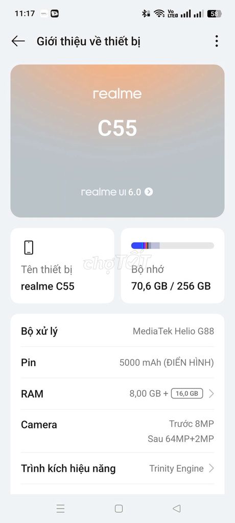 Realme C55 256GB Đen. Mua bán Điện thoại tại Huyện Hà Trung Thanh Hóa được đăng bởi phát hình 1