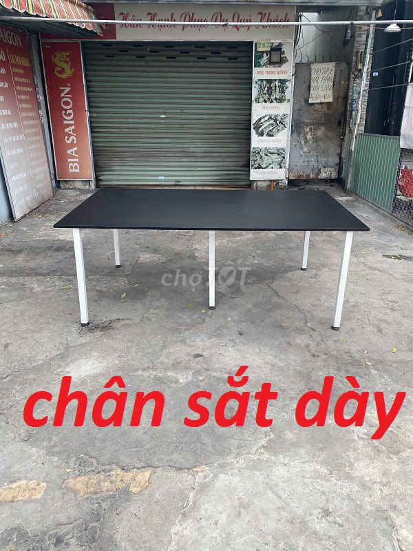 bàn hộp chân sắt văn phòng @ bàn nhóm 2m x 1m2