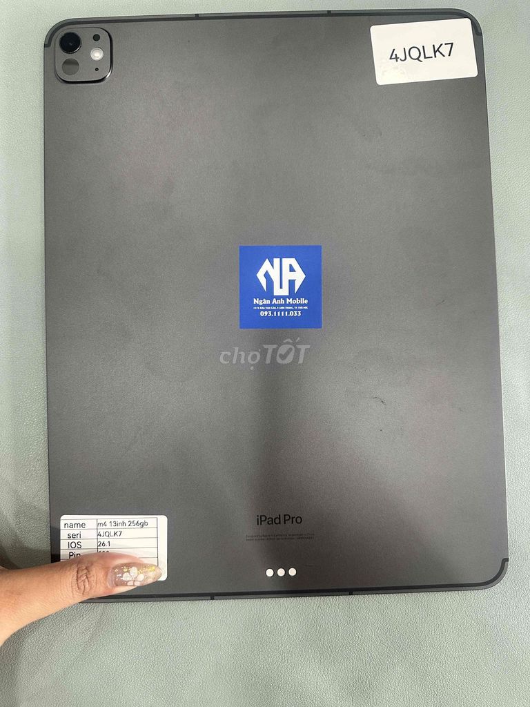 Ipad pro m4 13inch 256 5 g giá tốt máy chất. Mua bán Máy tính bảng tại Thành phố Thủ Đức Tp Hồ Chí Minh được đăng bởi Ngân anh mobile hình 1