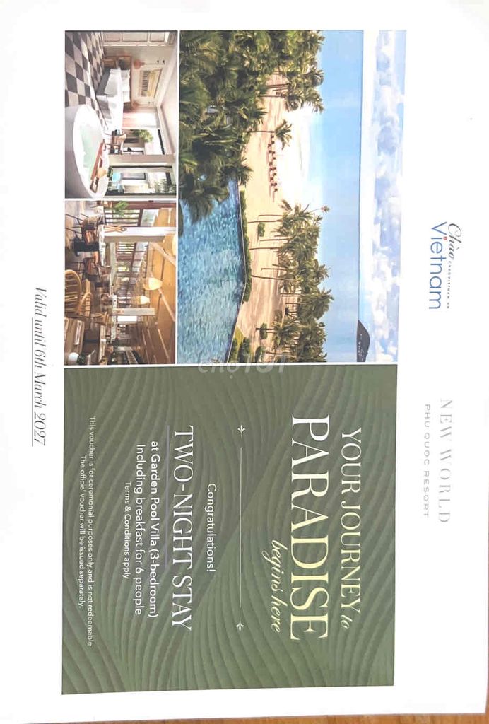 Pass Voucher New World Phú Quốc. Du lịch tại Thành phố Thủ Đức Tp Hồ Chí Minh được đăng bởi chi sophia hình 1