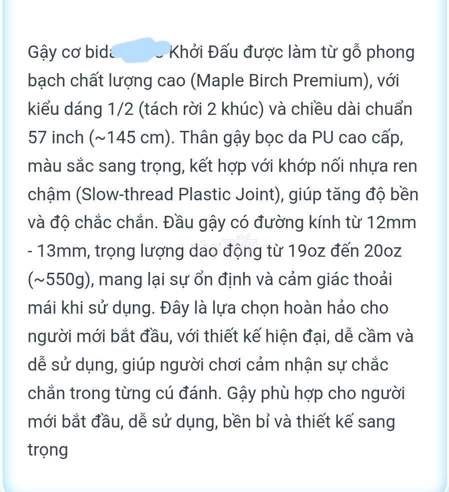 Gậy bi-a gỗ phong bạch 145cm 550g Xanh Nâu. Mua bán Đồ thể thao, Dã ngoại tại Thành phố Dĩ An Bình Dương được đăng bởi To Say hình 1