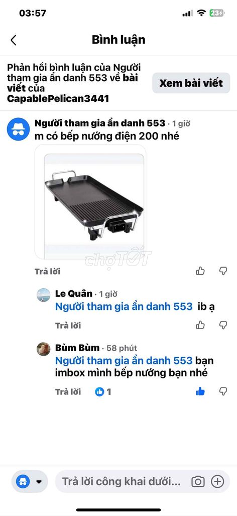 Bếp nướng điện Sunhouse Đen. Mua bán Bếp, lò, đồ điện nhà bếp tại Huyện Thanh Trì Hà Nội được đăng bởi Huyen hình 1