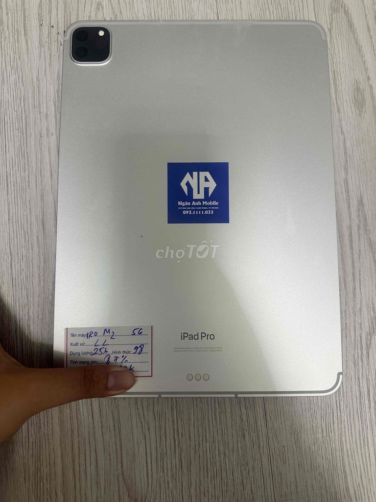 Apple iPad Pro M2 256GB 5G Bạc. Mua bán Máy tính bảng tại Thành phố Thủ Đức Tp Hồ Chí Minh được đăng bởi Ngân anh mobile hình 1