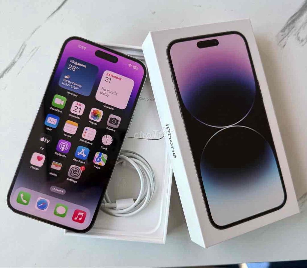 Kẹt - bán iphone 14 ProMax 128 tím Fullbox BH 6th