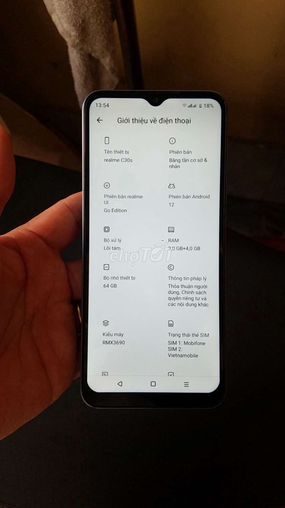 Realme C30S Ram3+4/64gb 2Sim Full Zin Đẹp Mượt 96%. Mua bán Điện thoại tại Quận Gò Vấp Tp Hồ Chí Minh được đăng bởi THMobileSG hình 4